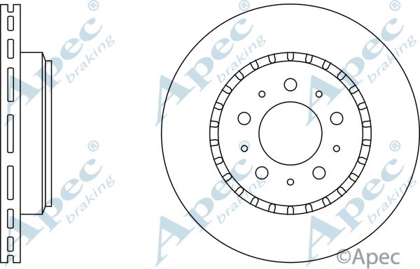 APEC BRAKING stabdžių diskas DSK917